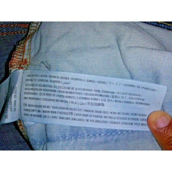 ABERCROMBIE & FITCH MENS Jeans Button Fly Distressed ripped 33x32 Y2k straight - Picture 8 of 11